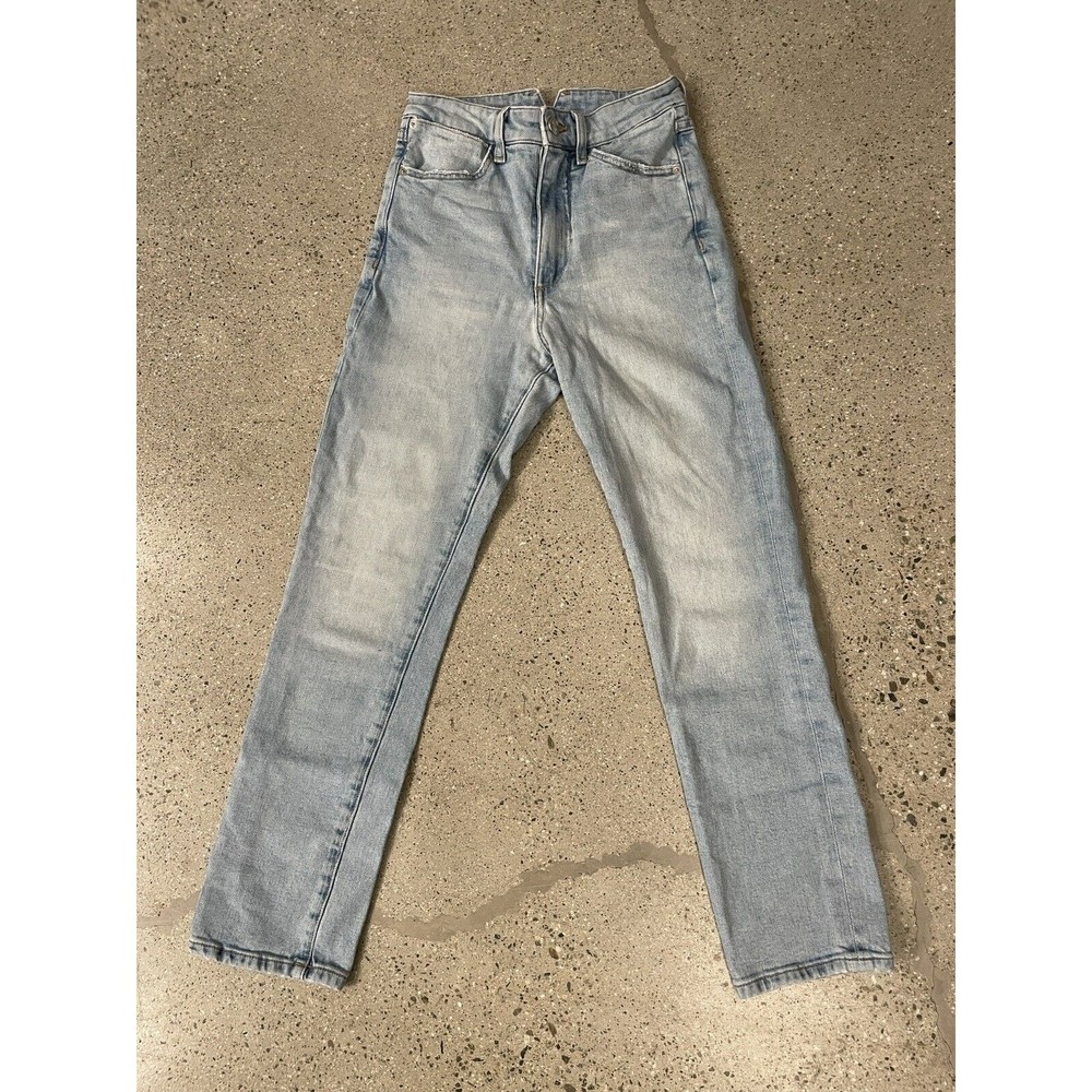 SPRWMN Skinny Straight Jeans Sz 25 Women's Denim Pants Light Wash